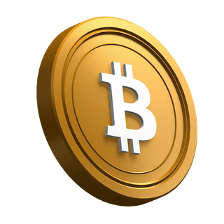 Moneta Bitcoin (BTC) pochylona w projekcie sekcji hero
